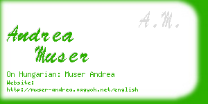 andrea muser business card